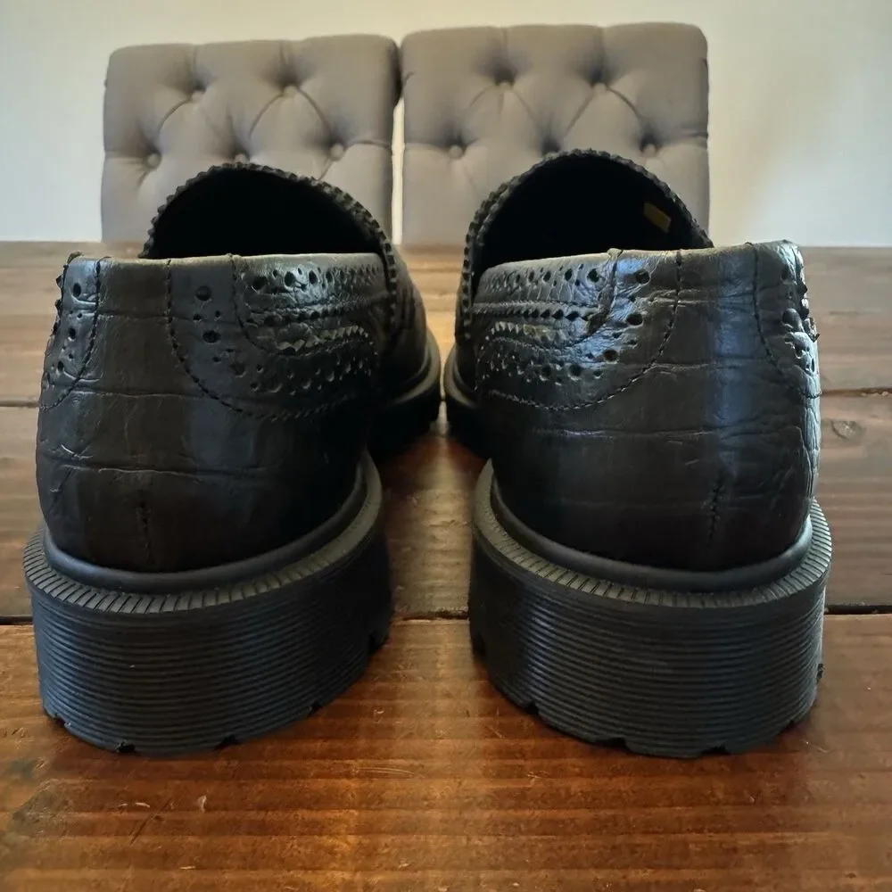 Dr Martens Penton Brogue Croc Embossed Loafers